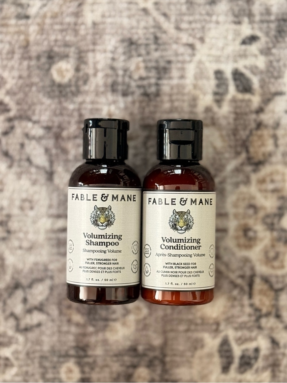 Volumizing Shampoo & Conditioner Set - Brown Bottles